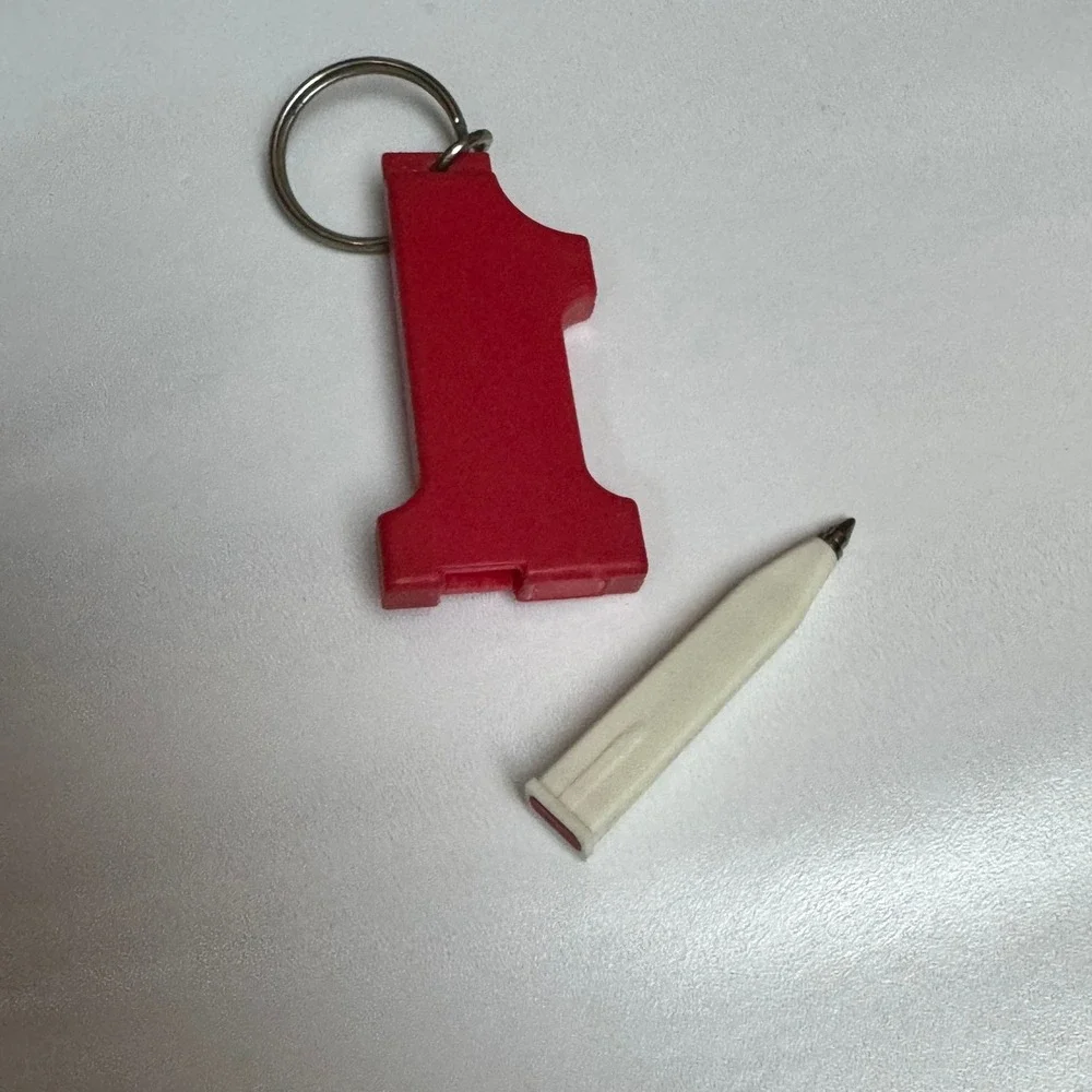 Coca Cola Number 1 One Keychain  Hidden‎ Mini Pen Does not Work Key Ring Fob